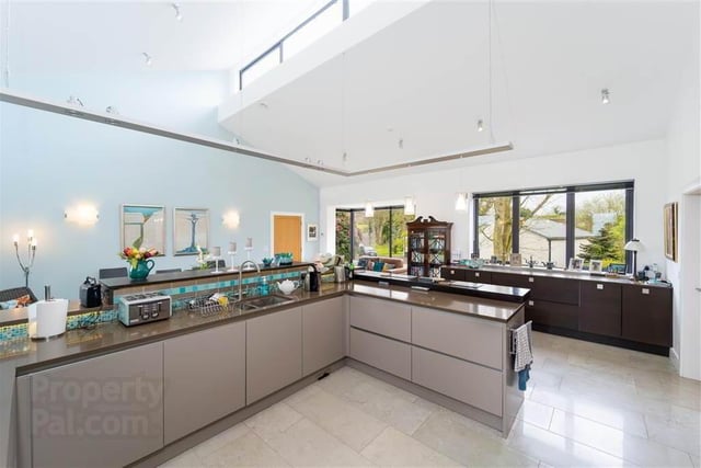 This modern residence is on the market now