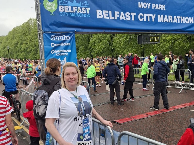 Beanie Averill who took part in the Belfast Marathon to raise funds for Mind mental health and S.T.E.P.S. (Suicide-Talking-Education-Prevention-Support).