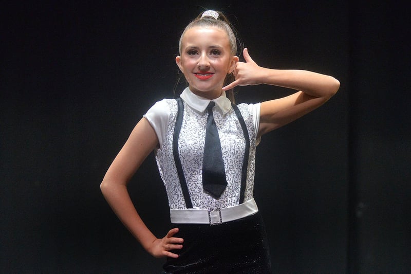 Donna Kearney onstage during the Tap Solo 13-14 Years competition at Portadown Dance Festival. PT17-248.