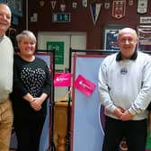 Roy, Clare, Jim and Ann at the Cuppa Club in Greenisland. Photo submitted by the National Lottery Community Fund