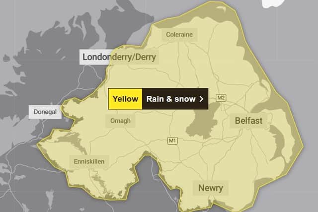 A weather warning has been issued for the province as winter continues to bite. Image: Met Office