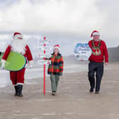 Santa joins the Mayor of Causeway Coast and Glens, Councillor Steven Callaghan, Fraser Caithness (9) and Hugo Caithness (6) as they launch Council’s Christmas events programme. A host of festive family-friendly events will take place in Ballymoney, Ballycastle, Limavady and Coleraine. Credit Causeway Coast and Glens Council