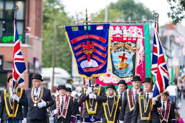 Lisburn prepares to host Co Antrim brethren for the Last Saturday parade. Pic credit: Lisburn RBDC No. 1