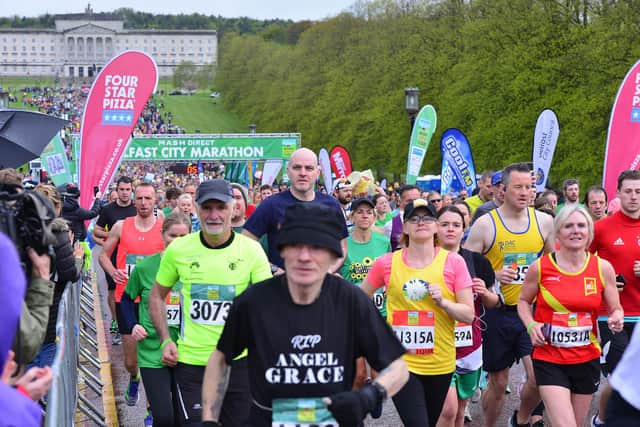 Runners taking part in the 2022 Belfast City Marathon. Picture: Arthur Allison/Pacemaker Press.
