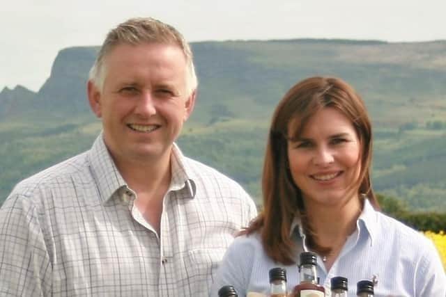 Richard and Leona Kane of Broighter Gold Rapeseed Oil in Limavady – significant new business in the Irish Republic with Dunnes Stores, Ireland’s leading retailer. Credit News Letter