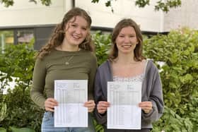 Abigail Reid and Hannah Winter celebrate 10 A* grades at GCSE