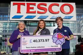 (L-R) NI Hospice Volunteer Maureen Purdy, NI Hospice Community Outreach Coordinator Pamela McNeill and Tesco Newtownabbey Superstore Community Champion Lisa Morris.