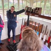 Sam Hall is a guide at Whitehead Railway Museum. Photo submitted by RPSI