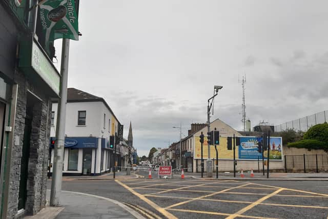 North Street in Lurgan is open to pedestrians but not to cars. A car park with the entrance at Ulster Street is open and free to the public.