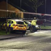 The scene during the security alert in Portrush on February 8