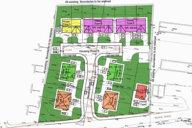 The Dromore housing development will consist of five pairs of semi-detached dwellings and two detached dwellings. Credit: ABC planning portal