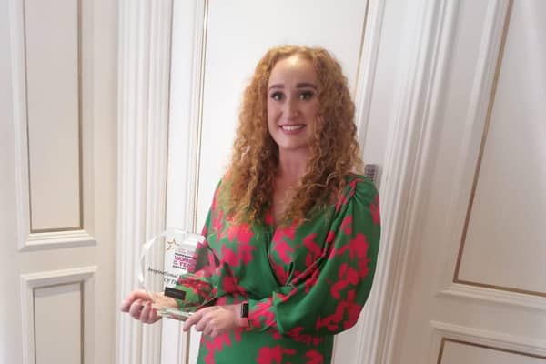 Caoimhe Fuller won the Inspirational Entrepreneur of the Year award at the Local Women Magazine event. (Contributed).