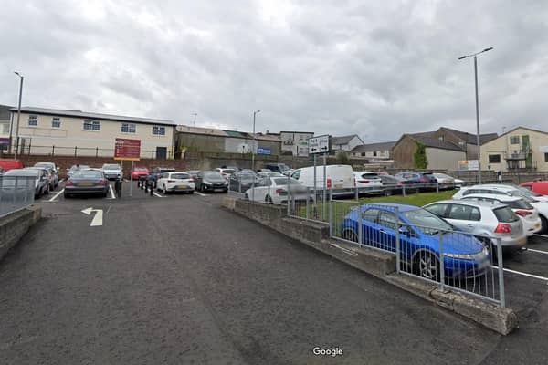 A new pay on foot car parking scheme is to be piloted at Central Park off King's Street in Magherafelt later this month. Credit: Google Maps