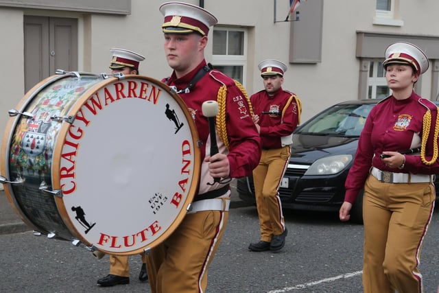 On parade at Dervock Young Defenders' parade on Saturday evening