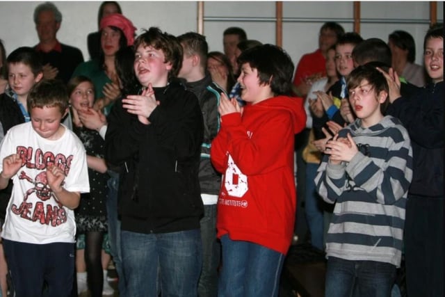 Ulidia Integrated College pupils enjoying the 2009 talent show.