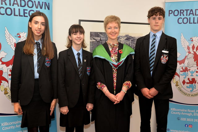 Students who were awarded School Colours/Honours at Portadown College Prize Day
