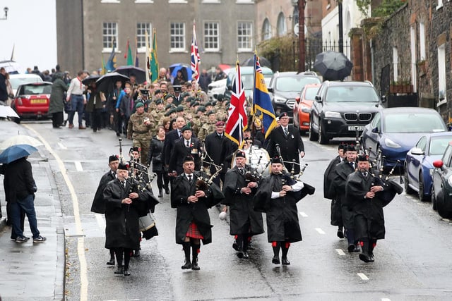 The Remembrance Sunday parade in Royal Hillsborough.