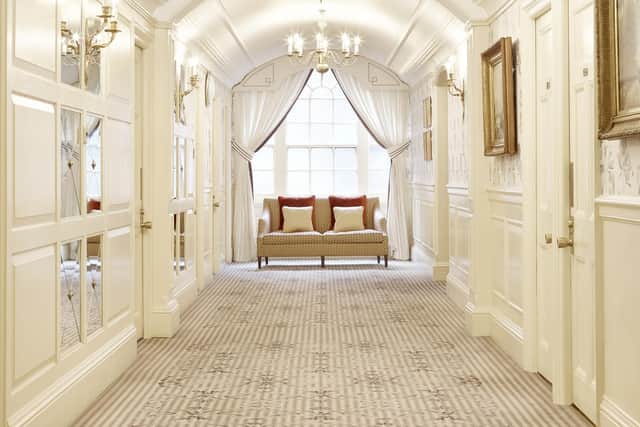 Ulster Carpets designs and manufactures bespoke carpets for hospitality projects across the world, such as The Goring in London - the only hotel in the world to be granted a Royal Warrant for hospitality services. Picture: Ulster Carpets