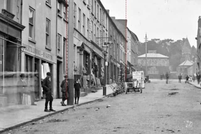 The proposed street frontage for the new retail and apartment complex at 5 - 19 Scotch Street, Dungannon, is quite similar to what it was in days gone by. Credit: Mid Ulster District Council planning portal