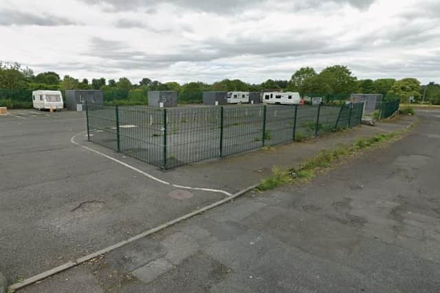 The site next to Moylinn House, Craigavon, has been used by the Travelling community for a number of years. Credit: Google