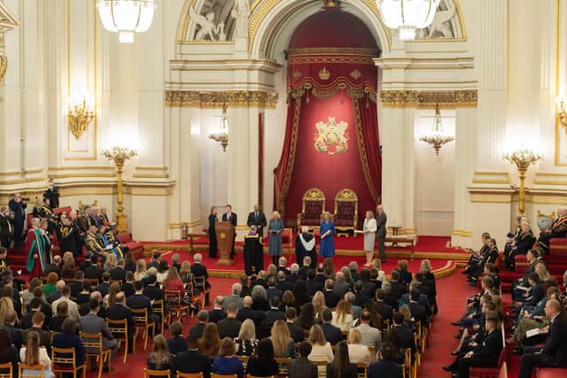 Dr Paul Little receives the award from Queen Camilla. Part of the UK’s Honours system, the Queen’s Anniversary Prizes are awarded every two years to colleges and universities who submit work judged to show excellence, innovation, impact and benefit for the institution itself and for people and society generally in the wider world. Credit British Ceremonial Arts Ltd