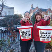 Action Cancer Supporters, Noeleen Curry and Louise Reid, launch “The Great Big Bucket Collection”.