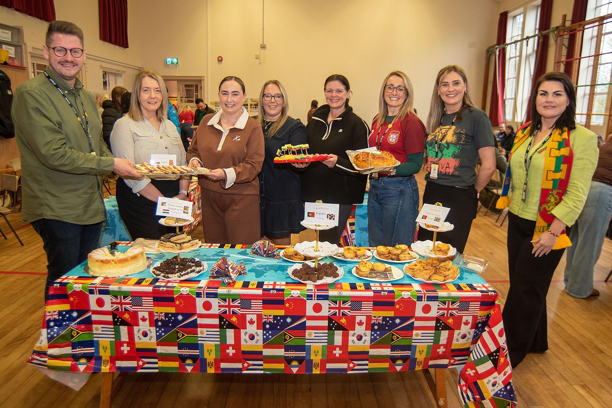 Staff and parents who enjoyed the international food on offer at the school Culture Day coffee morning.