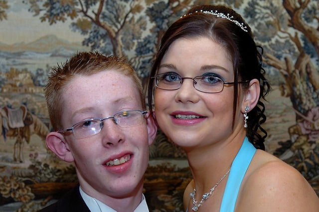 William Finlay and Rachel McFadden pose a photo at Maghera High School formal in 2007.