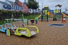 An extensive refurbishment programme at Marine Gardens play park in Carrickfergus is nearing completion.  Photo: Helena McManus