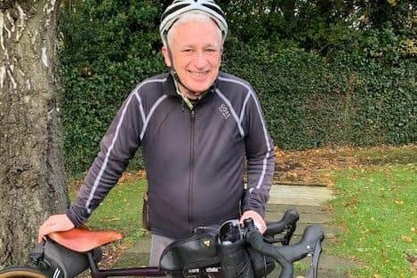 Lead Chaplain, Reverend Don Gamble talks about the benefits of cycling during Men's Mental Health Awareness Month. Pic credit: SEHSCT