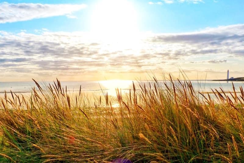 This beautiful beach can be found on the East coast of Scotland in the Angus council area. Its golden sands stretch for three miles and it has views of Scurdieness Lighthouse.