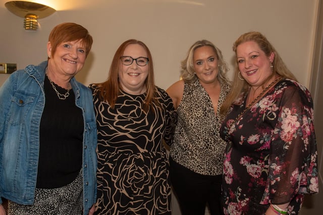 Elvis fans, Gail Hempkin, Emma Abbott, Jolene Beattie and Aimee Murtagh who attended the show on Saturday night. PT17-265.