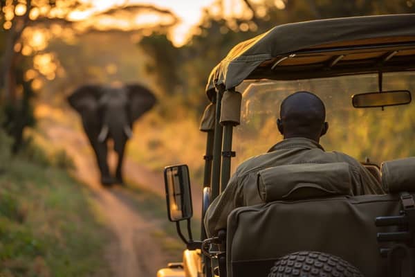 Elephant at a safari 