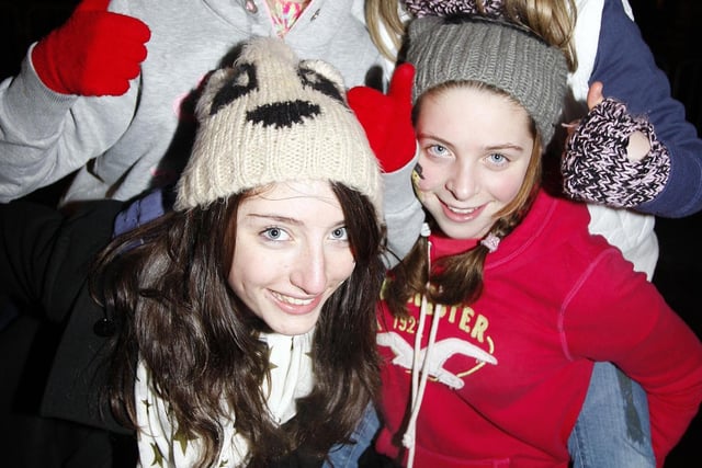 Eden, Chloe, Abigail and Naomi pictured during the switch on of the Christmas Lights in Portrush in 2010