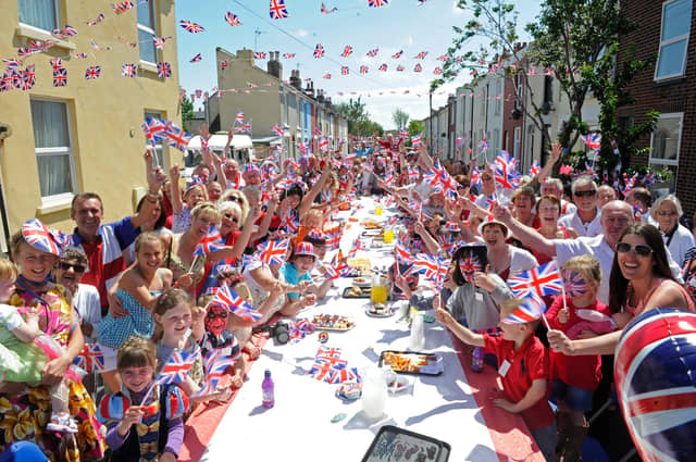 Residents of Kassassin Street in Southsea enjoy their street party which they held for the Queen's Diamond Jubilee.
Picture: Ian Hargreaves (121927-7)