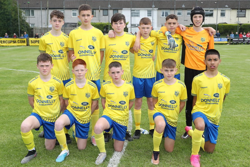 The Dungannon United Youth team for Monday's Boys Minor Group C match v Larne at Broughshane.