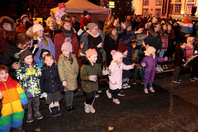 Pictured at the switching on of Ballycastle Christmas Lights held on Thursday night