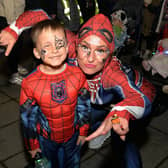 Jacob Woitlowska and mum, Kamela were in character for the  ABC Council fireworks display at Craigavon Lakes on Thursday. PT44-224