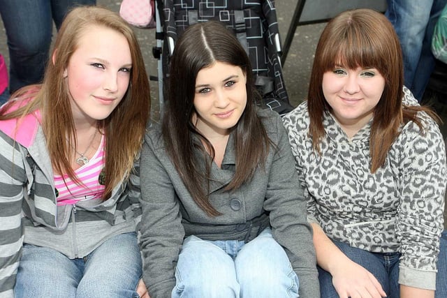 Tara Townsley, Sarah Faulkner, Allison Hallett pictured in Lisburn for The Mayor's Carnival Parade in 2008