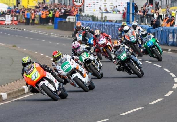 Action from the Thursday practice session of the 2024 Noerth West 200. Credit NI World