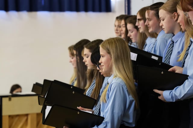 The school choir performing for guests who attended Cookstown High School Prize Day.
