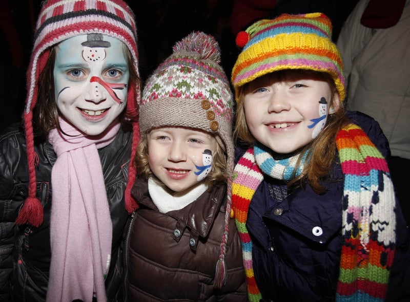 Waiting for Santa to arrive at the switch on of the Christmas Lights in Portstewart in 2009 are Ciara Campbell, Caoimhe Campbell and Cerys Lundy