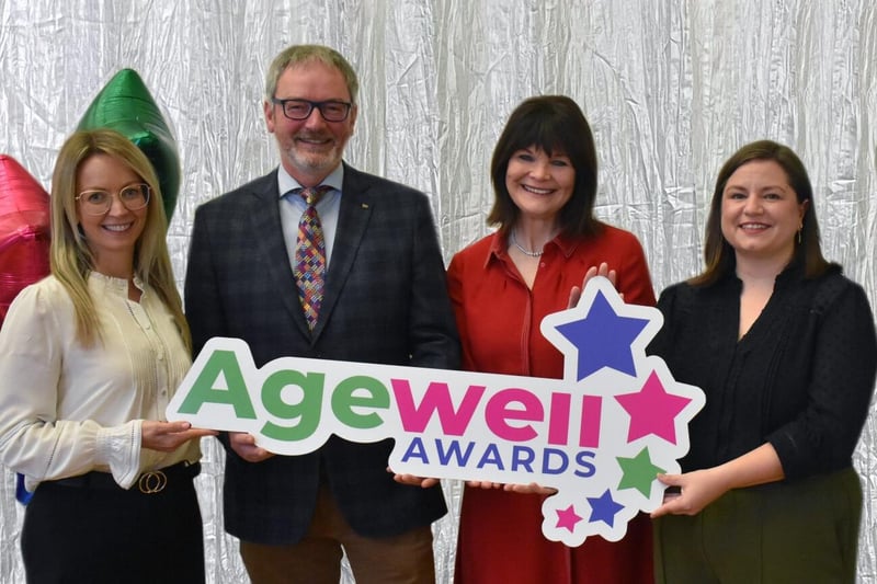 Sarah McLaughlin, Agewell, Alderman William McCaughey, chair of Agewell,  Annmarie McCullough, from primary sponsor Pharmacy Plus and Jenny Marshall, Agewell.