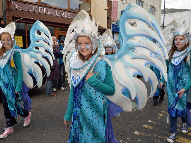 All smiles at the Larne Alive parade. INLT 23-057-PSB