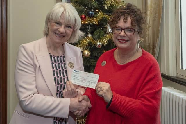 Gillian Creevy from Women’s Aid ABCLN with Former Mayor, Alderman Gerardine Mulvenna. Photo: Chris Neely