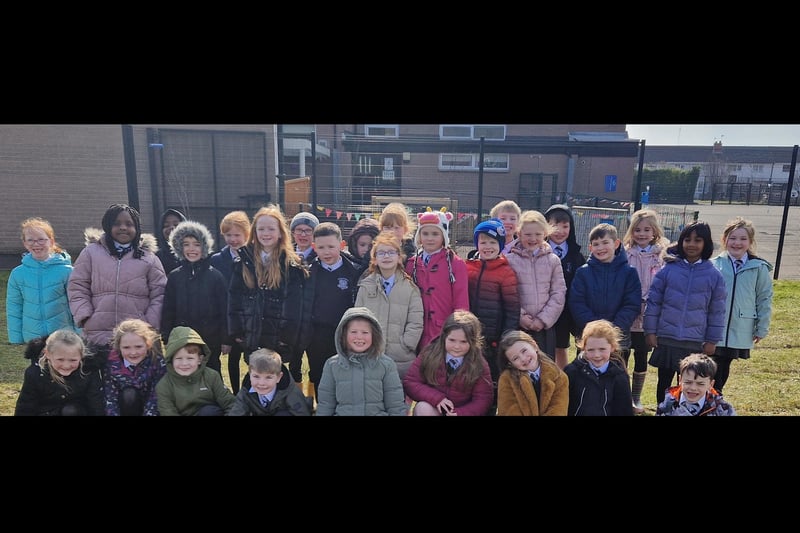 Getting ready to plant some trees at Victoria PS.
