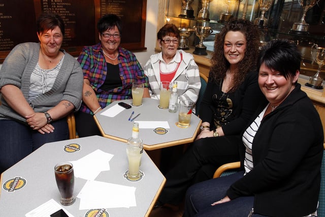 The Belles team pictured at the table quiz held at Bushfoot Golf Club in 2010 in aid of the Causeway Hospital Diabetes Children's Ward.