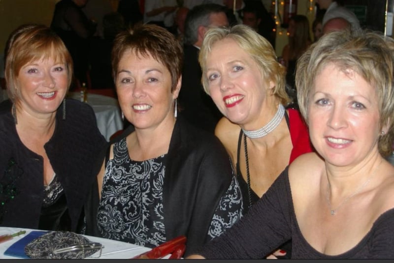 Creinagh Townsley, Sharon Patterson, Beverley Millar and Jo Baker having a good time at Whitehead Community Centre in 2006