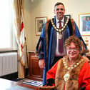 The Mayor of Mid and East Antrim, Alderman Gerardine Mulvenna and the Deputy Mayor, Alderman Stewart McDonald.