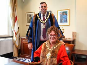 The Mayor of Mid and East Antrim, Alderman Gerardine Mulvenna and the Deputy Mayor, Alderman Stewart McDonald.